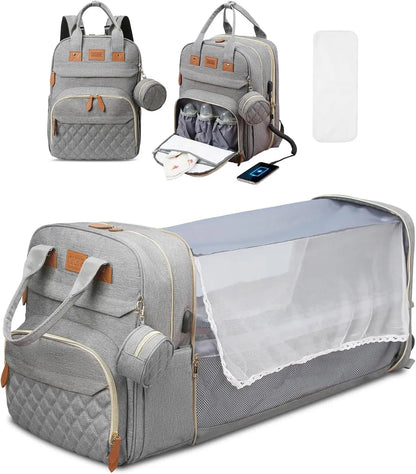 3-in-1 Travel Diaper Bag & Changing Bed
