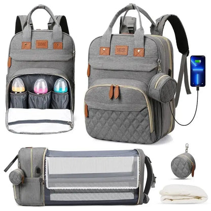 3-in-1 Travel Diaper Bag & Changing Bed