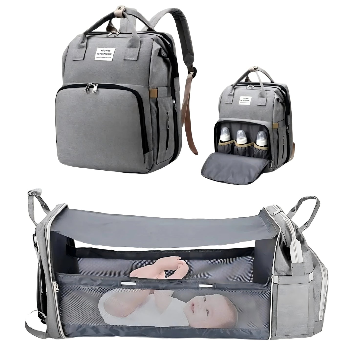 3-in-1 Travel Diaper Bag & Changing Bed