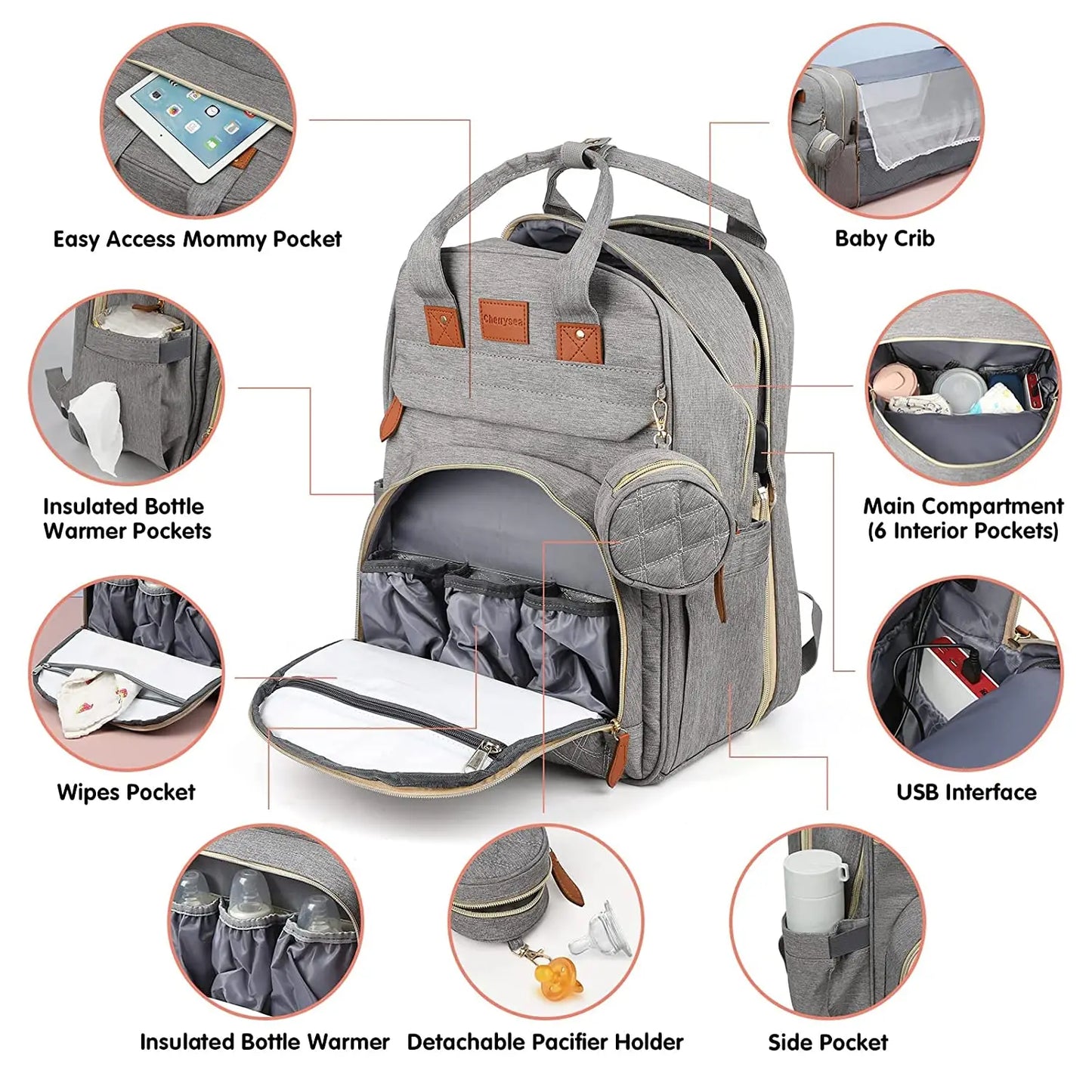 3-in-1 Travel Diaper Bag & Changing Bed